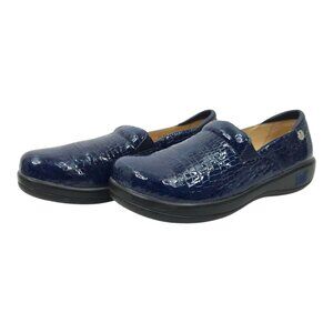 Alegria Reptile Print Slip On Clog Women US 9 EU 39 Leather Comfort Shoe KEL-805